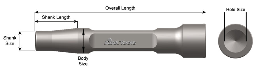 Ajax Tool Works, Model 259, 7-1/2" Jumbo Shank Hole Pin Driver