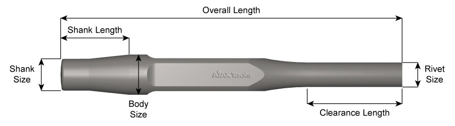 Ajax Tool Works, Model 293, 7/8" X 14" Long Clearance Back Out Punch