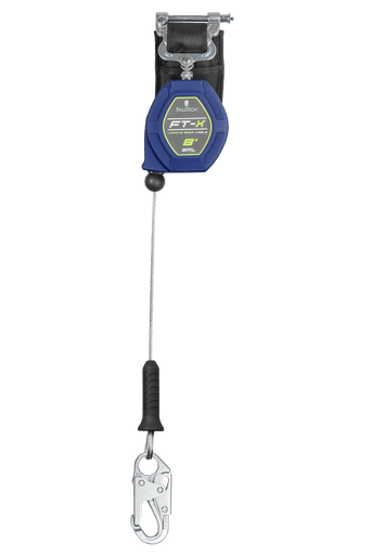 82808SP1 FT-X Class 2 Leading Edge SRL, 8' Cable, Single-leg with Steel Snap Hook