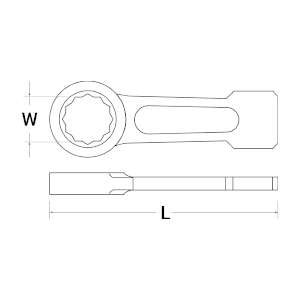 76 mm Striking Box Wrench, 12 Point (Aluminum Bronze)