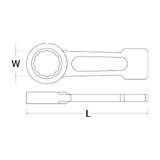 88 mm Striking Box Wrench, 12 Point (Copper Beryllium)