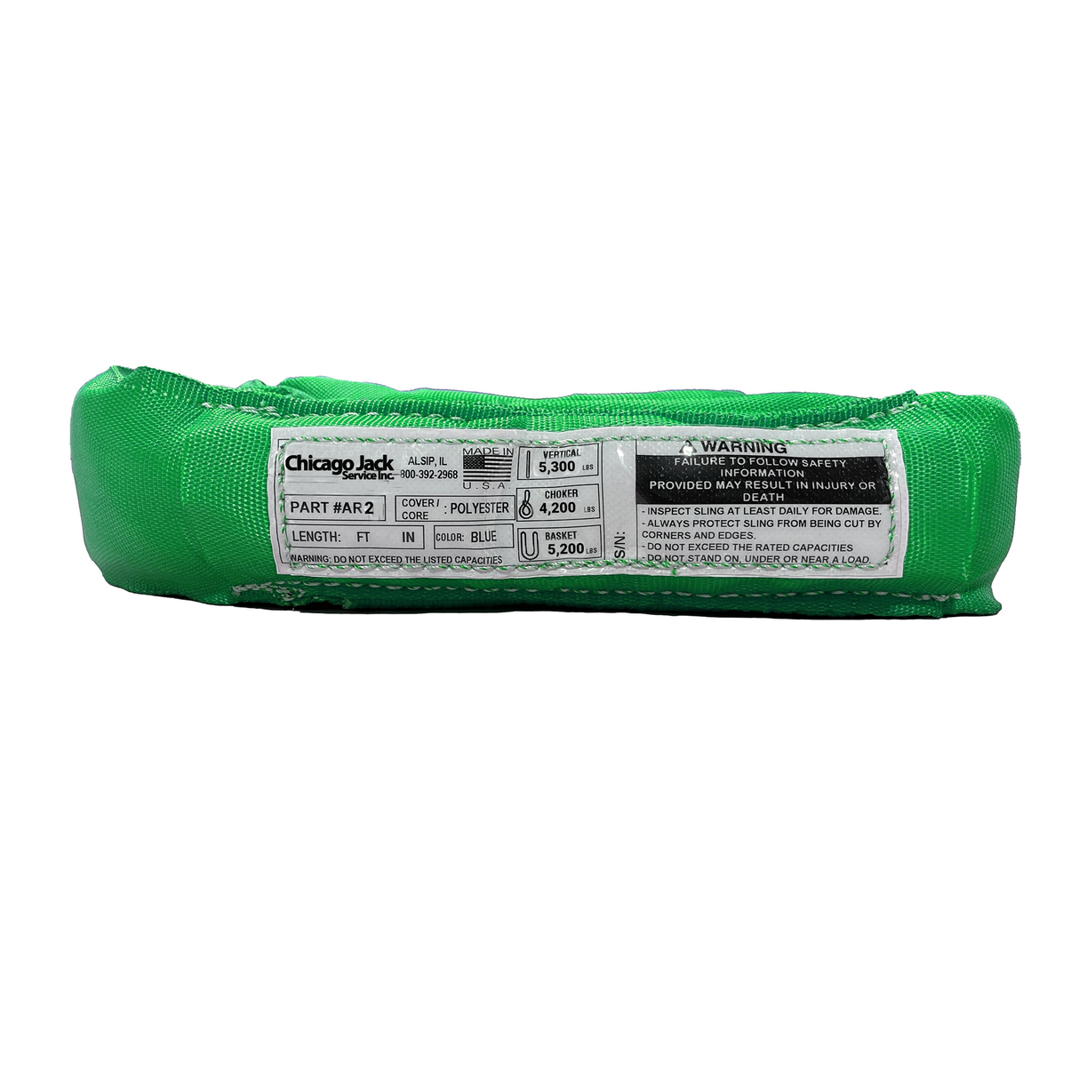 GREEN ROUNDSLING 3' Length